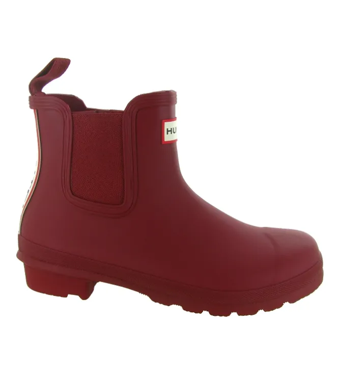 bottes - Pluie - femme - Caoutchouc - Bordeaux - Hunter