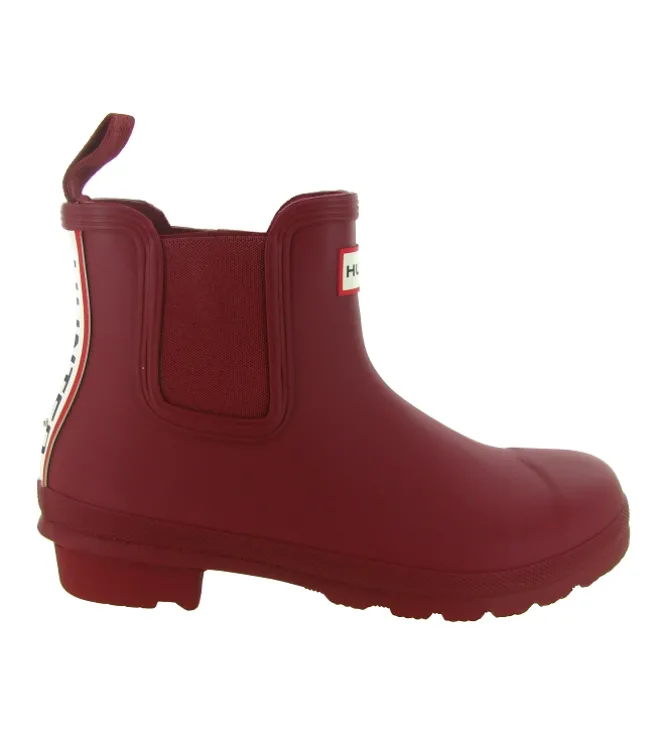 bottes - Pluie - femme - Caoutchouc - Bordeaux - Hunter