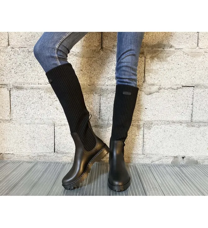 bottes - Pluie - femme - Synthétique - Noir - Unisa