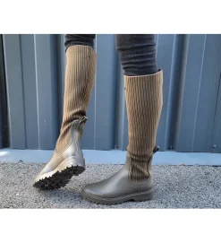 bottes - Pluie - femme - Synthétique - Kaki - Unisa