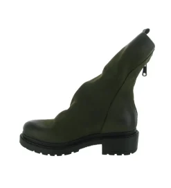 bottines et boots - Casual - femme - Cuir - Kaki - Metisse