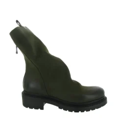 bottines et boots - Casual - femme - Cuir - Kaki - Metisse