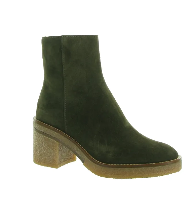 bottines et boots - Casual - femme - Nubuck - Kaki - Alpe