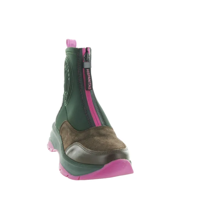 bottines et boots - Casual - femme - Synthétique - Kaki - Hispanitas