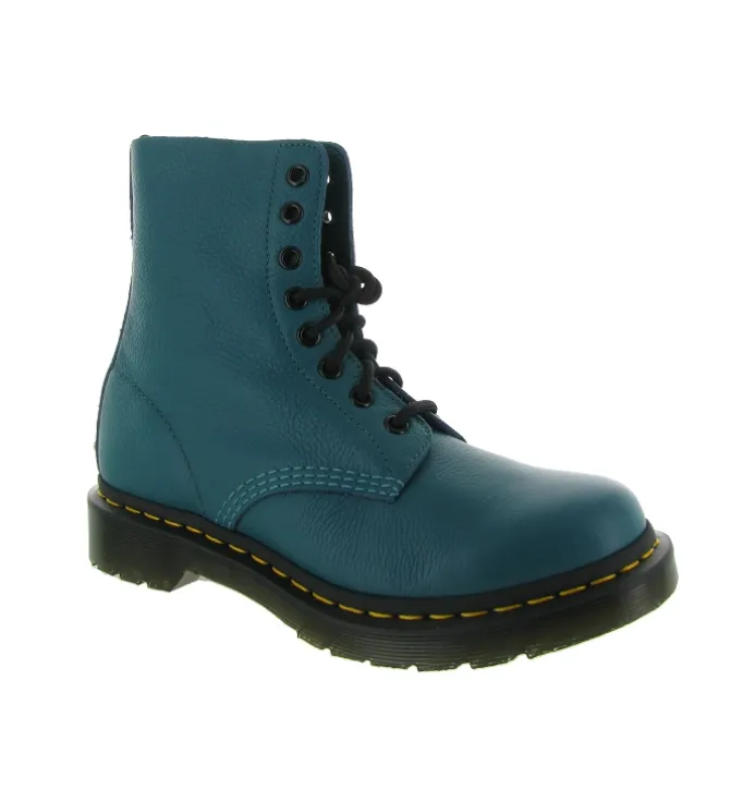bottines et boots - Casual - femme - Cuir - Bleu - Doc martens