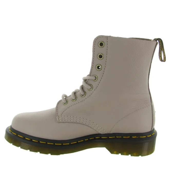 bottines et boots - Casual - femme - Cuir - Gris - Doc martens