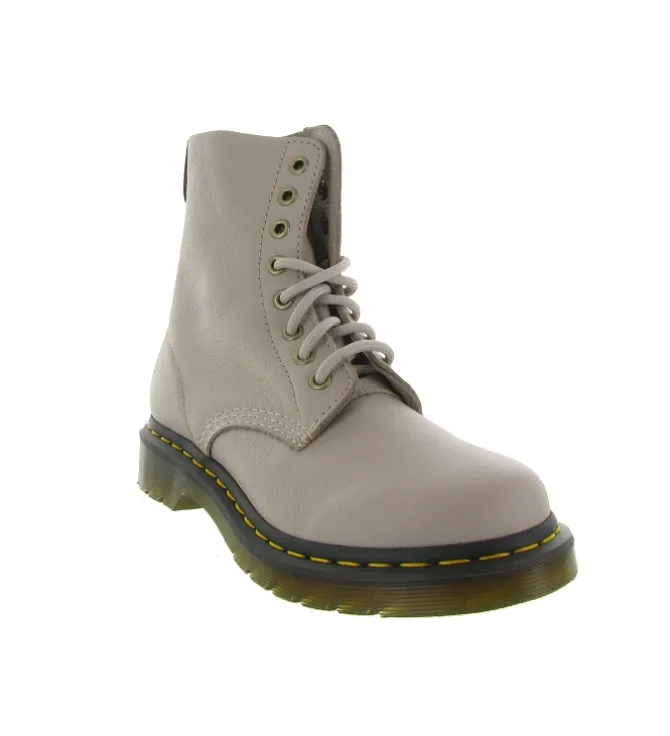 bottines et boots - Casual - femme - Cuir - Gris - Doc martens
