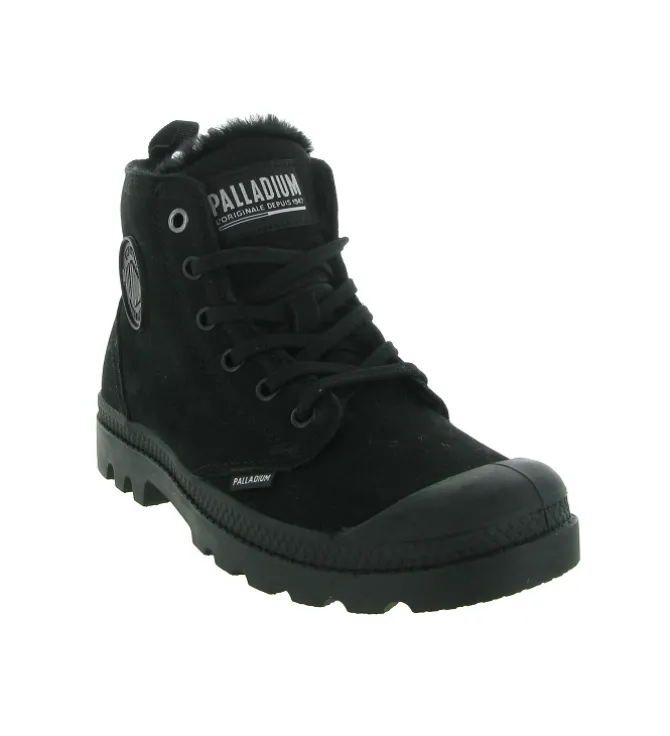 bottines et boots - Casual - femme - Nubuck - Noir - Palladium