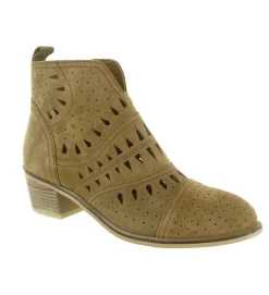 bottines et boots - Casual - femme - Nubuck - Taupe - Alpe