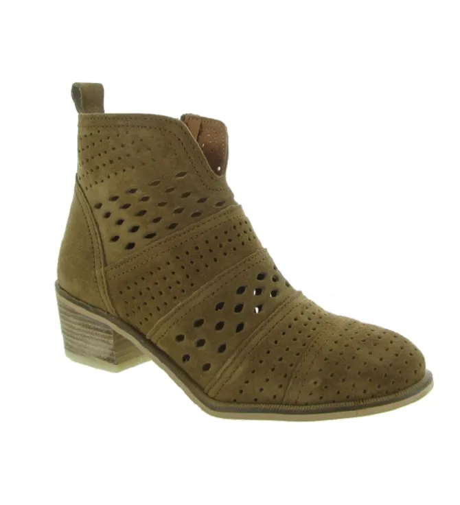 bottines et boots - Casual - femme - Cuir - Marron - Alpe
