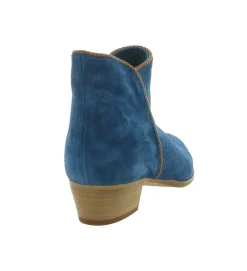 bottines et boots - Casual - femme - Cuir - Bleu - Julie dee