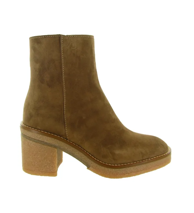 bottines et boots - Casual - femme - Nubuck - Marron - Alpe