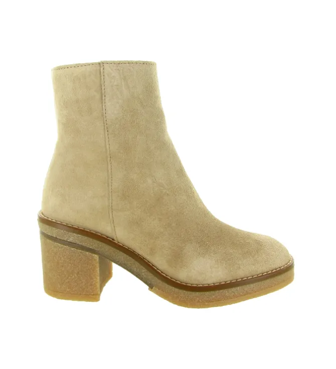 bottines et boots - Casual - femme - Nubuck - Beige - Alpe