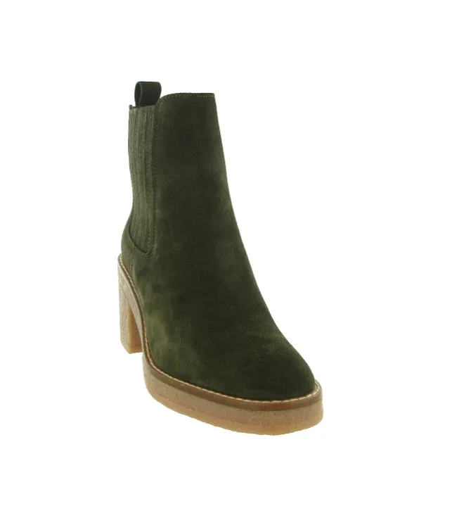 bottines et boots - Casual - femme - Nubuck - Kaki - Alpe
