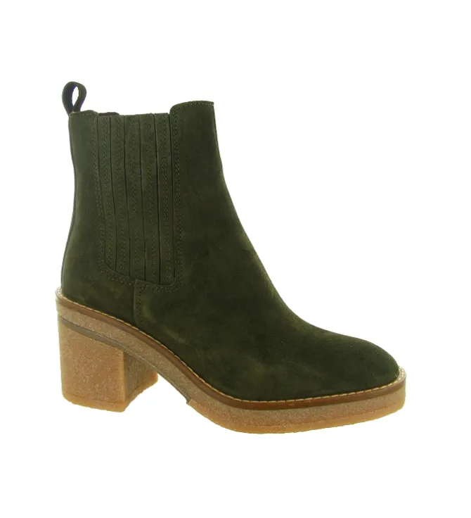 bottines et boots - Casual - femme - Nubuck - Kaki - Alpe