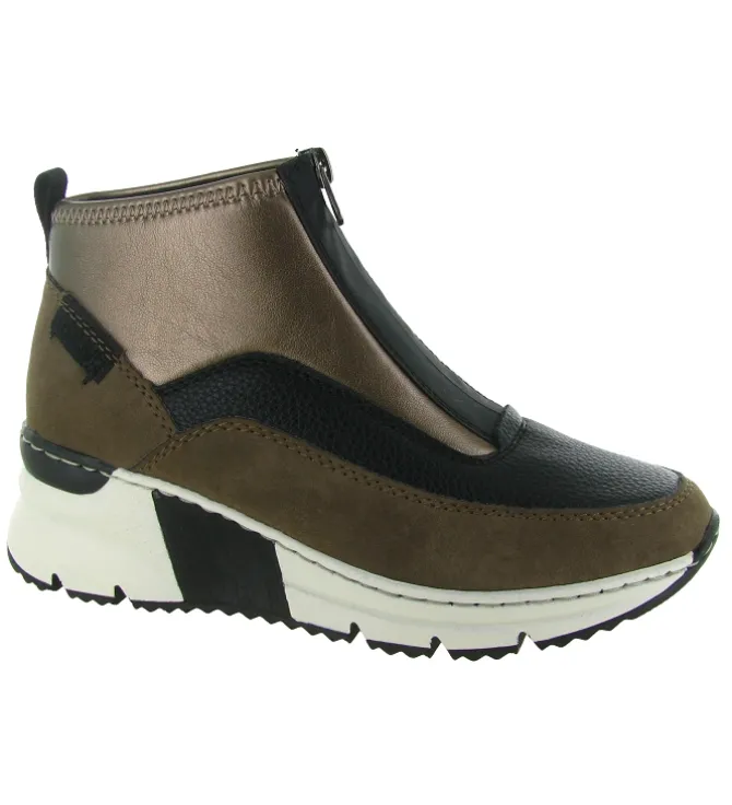 bottines et boots - Casual - femme - Synthétique - Marron - Rieker