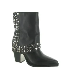 bottines et boots - Casual - femme - Cuir - Noir - Alma en pena