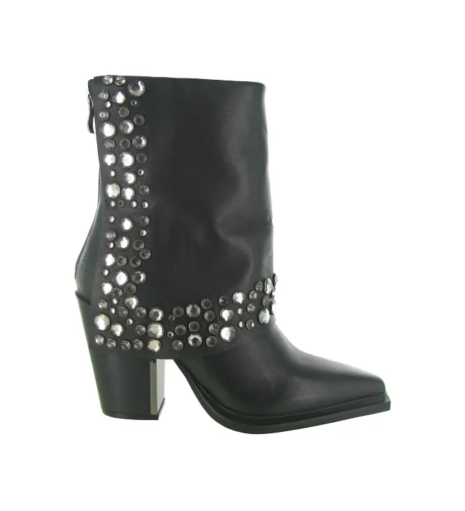 bottines et boots - Casual - femme - Cuir - Noir - Alma en pena