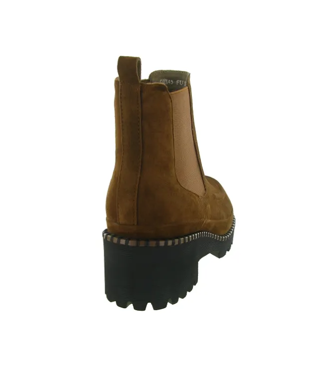 bottines et boots - Casual - femme - Nubuck - Marron - Fugitive