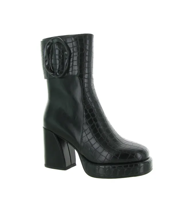 bottines et boots - Casual - femme - Synthétique - Noir - Noa harmon