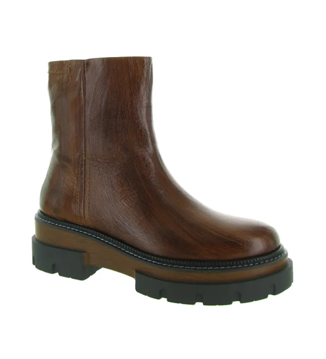 bottines et boots - Casual - femme - Cuir - Marron - Pons quintana