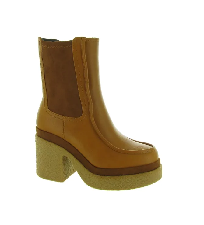 bottines et boots - Casual - femme - Synthétique - Marron - Noa harmon