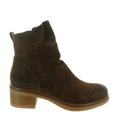 bottines et boots - Casual - femme - Nubuck - Marron - Minka design