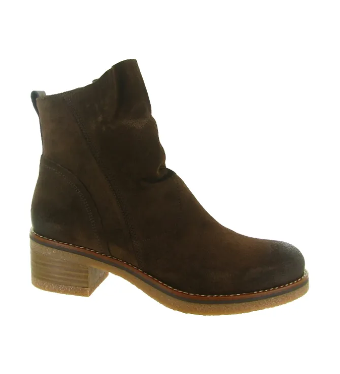 bottines et boots - Casual - femme - Nubuck - Marron - Minka design