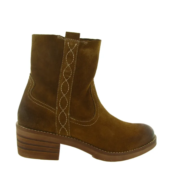 bottines et boots - Casual - femme - Nubuck - Camel - Minka design
