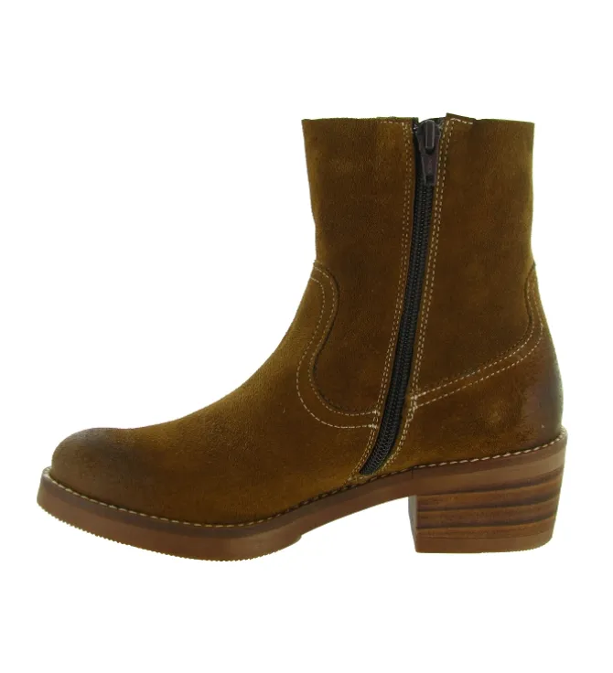 bottines et boots - Casual - femme - Nubuck - Camel - Minka design
