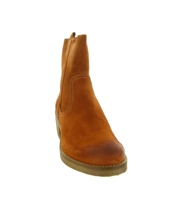 bottines et boots - Casual - femme - Nubuck - Orange - Minka design