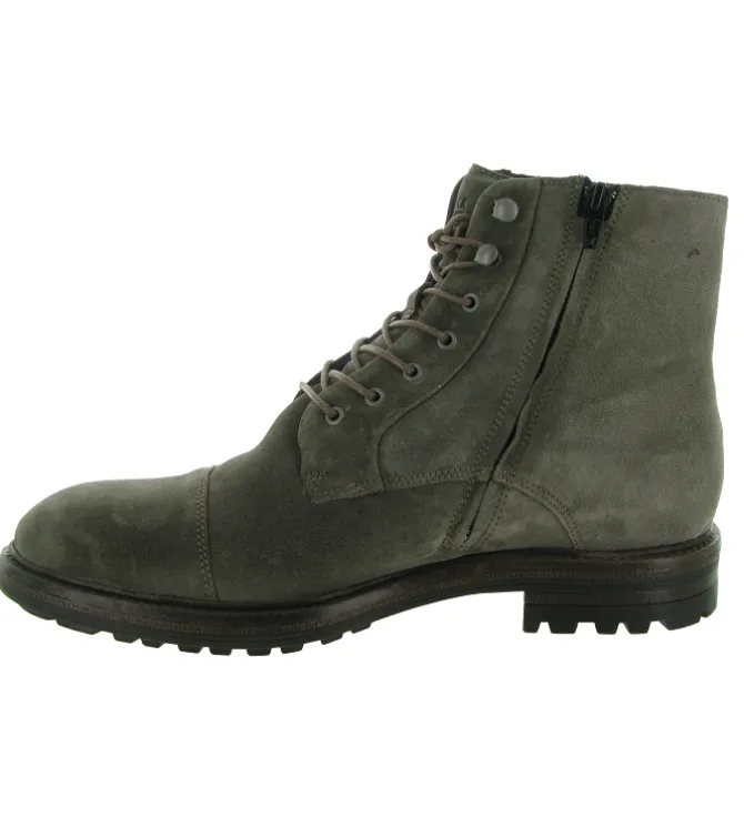 bottines et boots - Casual - homme - Nubuck - Taupe - Black stone