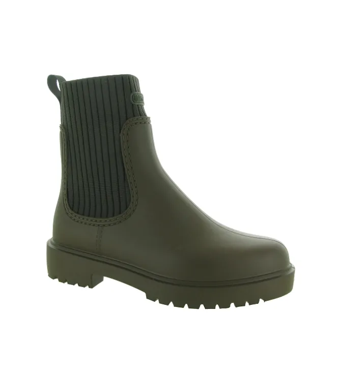 bottines et boots - Chaussette - femme - Synthétique - Kaki - Unisa
