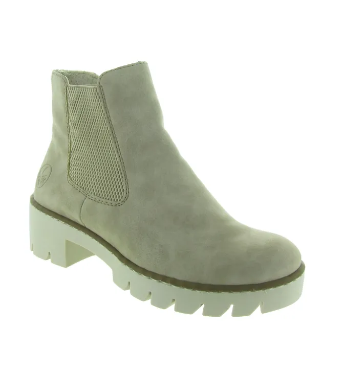 bottines et boots - Chelsea - femme - Synthétique - Gris - Rieker