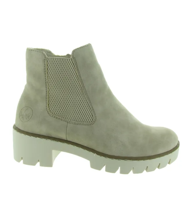 bottines et boots - Chelsea - femme - Synthétique - Gris - Rieker
