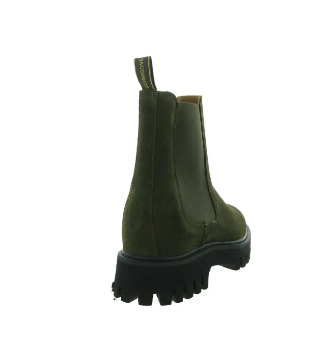 bottines et boots - Chelsea - femme - Cuir - Kaki - Schmoove