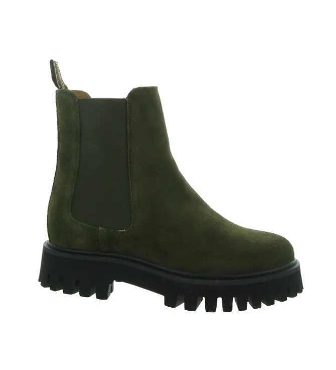 bottines et boots - Chelsea - femme - Cuir - Kaki - Schmoove