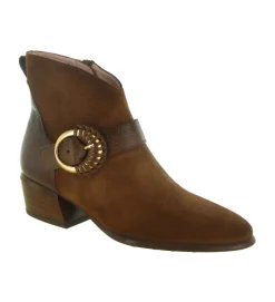 bottines et boots - Chelsea - femme - Cuir - Marron - Hispanitas