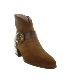 bottines et boots - Chelsea - femme - Cuir - Marron - Hispanitas
