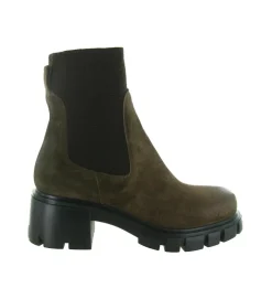 bottines et boots - Chelsea - femme - Nubuck - Marron - Fruit