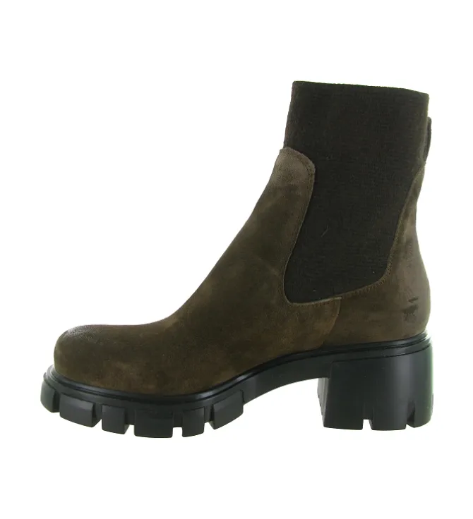 bottines et boots - Chelsea - femme - Nubuck - Marron - Fruit