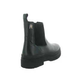 bottines et boots - Chelsea - femme - Cuir - Noir - Tommy hilfiger