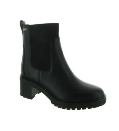 bottines et boots - Chelsea - femme - Cuir - Noir - Tommy hilfiger