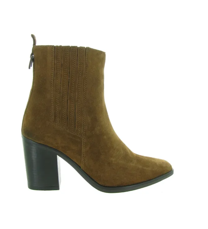 bottines et boots - Chelsea - femme - Nubuck - Marron - Carmen