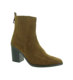bottines et boots - Chelsea - femme - Nubuck - Marron - Carmen