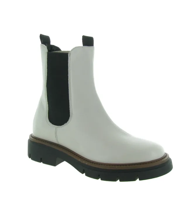 bottines et boots - Chelsea - femme - Nubuck - Blanc - Carmen