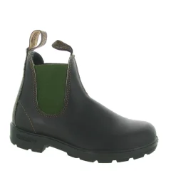 bottines et boots - Chelsea - femme - Cuir - Kaki - Blundstone