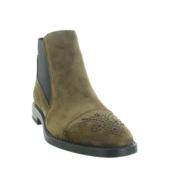 bottines et boots - Chelsea - femme - Nubuck - Beige - Alpe