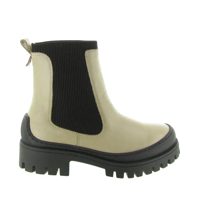 bottines et boots - Chelsea - femme - Cuir - Beige - Creator