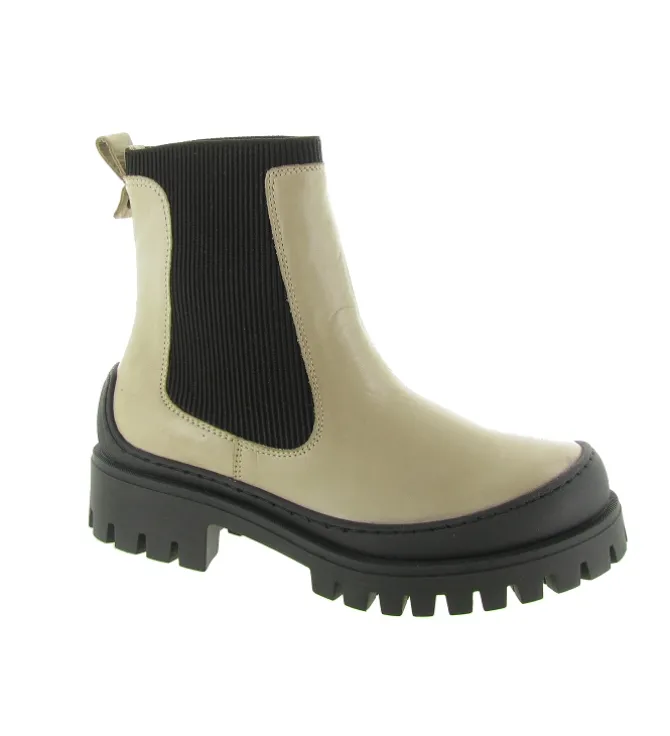 bottines et boots - Chelsea - femme - Cuir - Beige - Creator